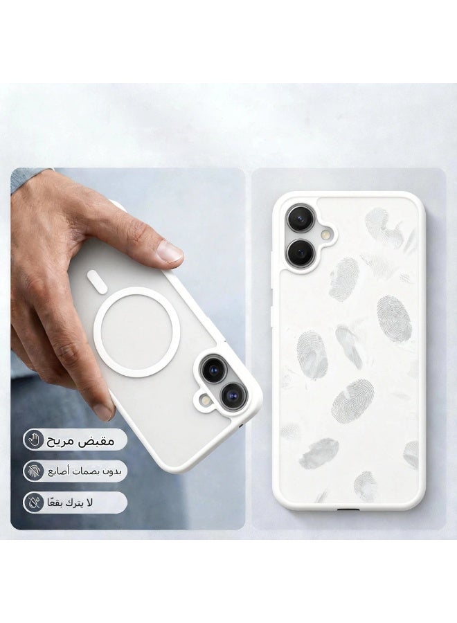 LR Nexus IPhone16plus frosted white transparent magnetic mobile phone case | Give a mobile phone film. - Image 3
